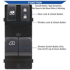 Obaee Master Power Window Switch Driver Side Compatible with Nissan Frontier 2007 2008 2009 2010 2011 2012 2013 2014 2015 2016 2017 Replaces 25401-ZP50A 25401ZP50A