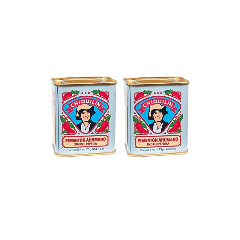 Smoked Paprika Chiquilin Tin 2.64 Oz (2 Pack) Pimenton Ahumado