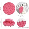 One-piece Silicone Scalp Massager Shampoo Brush Hair Wash Scrubber, Pink