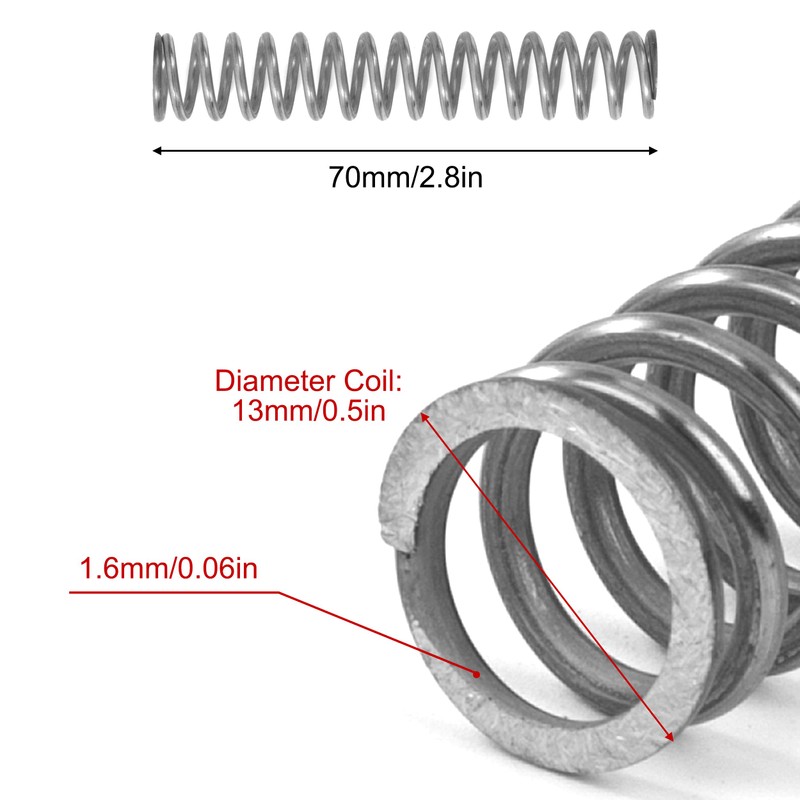 GUNGY Compression Spring Stainless Steel Spring Compression Springs 70 mm