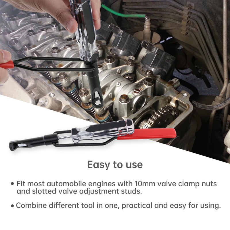 ePathChina Valve Adjustment Tool with Angled Feeler Gauge, Jam Nut