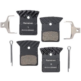 Bike Brake Pads with Cooling Fin, Bicycle Brake Pads for SHIMANO 105 / GRX/SLX M7100 / XTR M9100 / DEORE XT M8100 / DURA-ACE/ULTEGRA/TIAGRA/METREA, 2Pair (Ceramic)