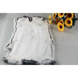 Unbranded 4x Genuine Rabbit Fur Pelt Tanned Skin Real Natural Crafts Decoration Steel Gray