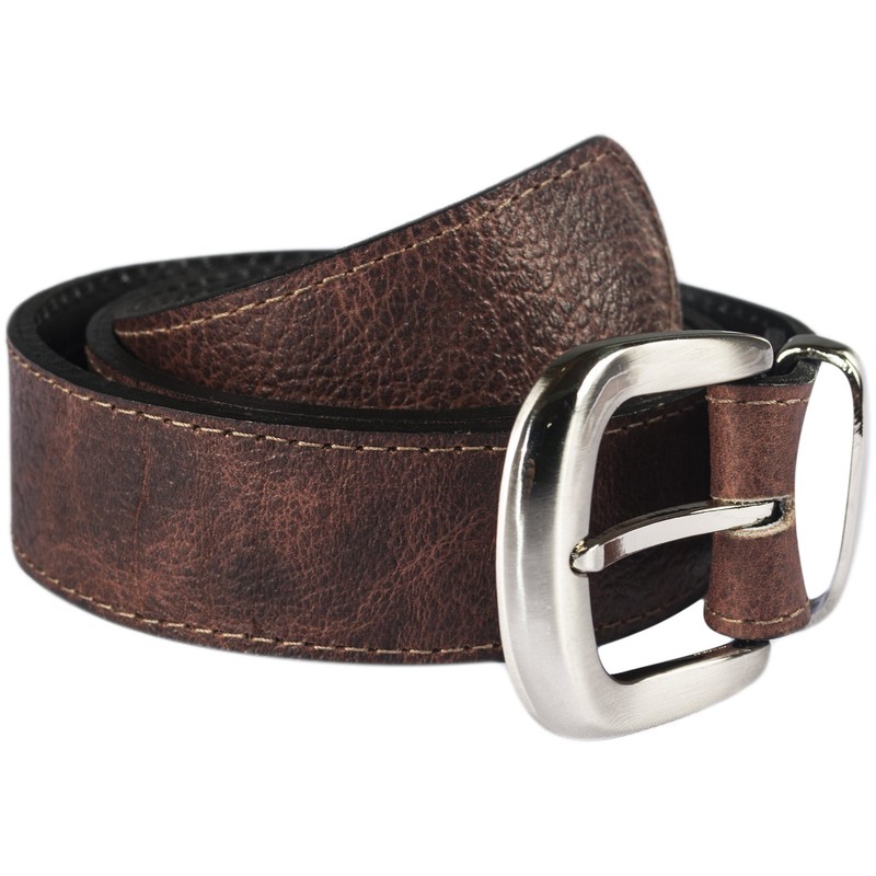 Atitlan Leather Brown Leather Money Belt with Interchangeable Buckle (42)