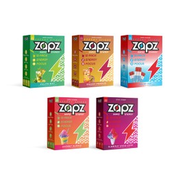 ZAPZ Caffeine, Vitamin, and Nootropic Energy and Focus Stick Packs - Cherry Snow Cone Flavor - 200mg Caffeine per Stick (Zero Sugar, Gluten Free, Non-GMO, Vegetarian) - 10 Pack