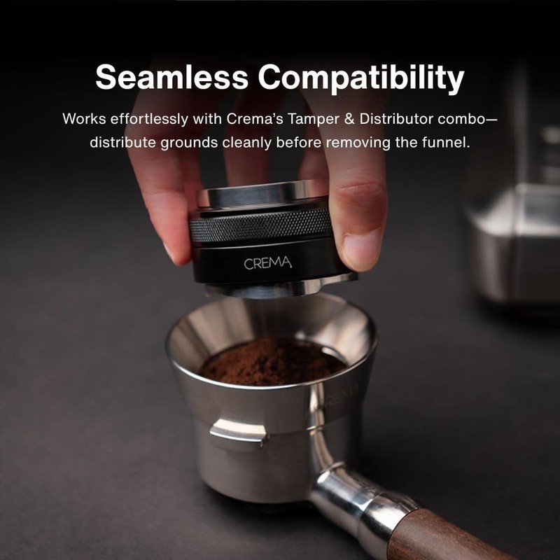 Crema Coffee Products 54mm Dosing Funnel|Compatible with 54mm Breville Portafilter,DualBoiler