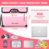 SPVIOQI 6500°F Fireproof Document Bag with Lock, Pink, Unisex-Adults, Clutch,