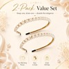 2 Pcs Pearl Headbands for Women White Bridal Headband Non-Slip