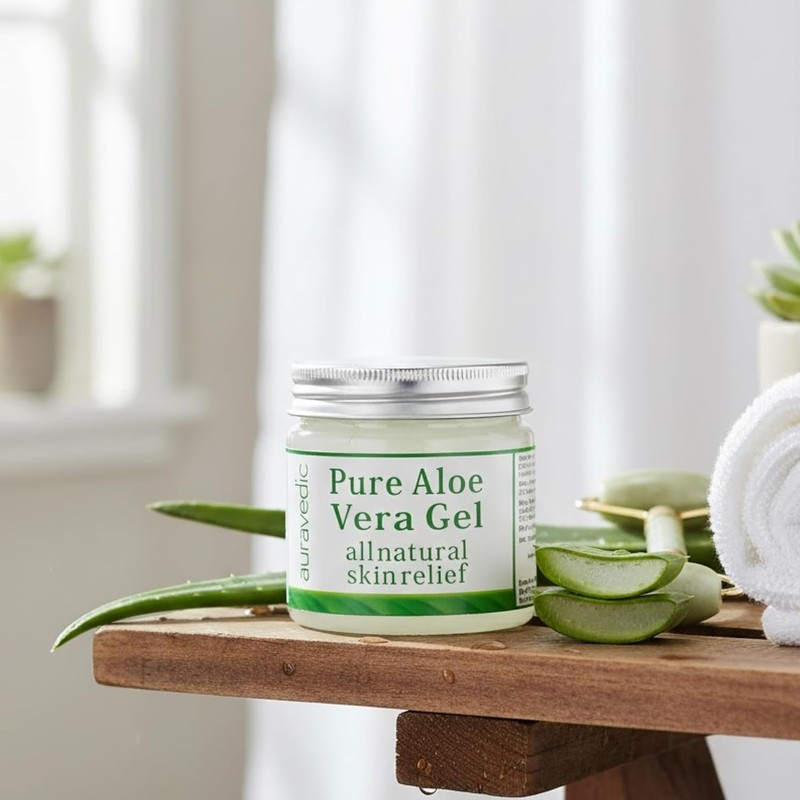 Auravedic Pure Natural Aloe Vera Gel, 100g
