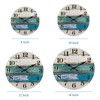 Horizent Indoor Outdoor Glass Clocks Waterproof Rustic Coastal Country Wall