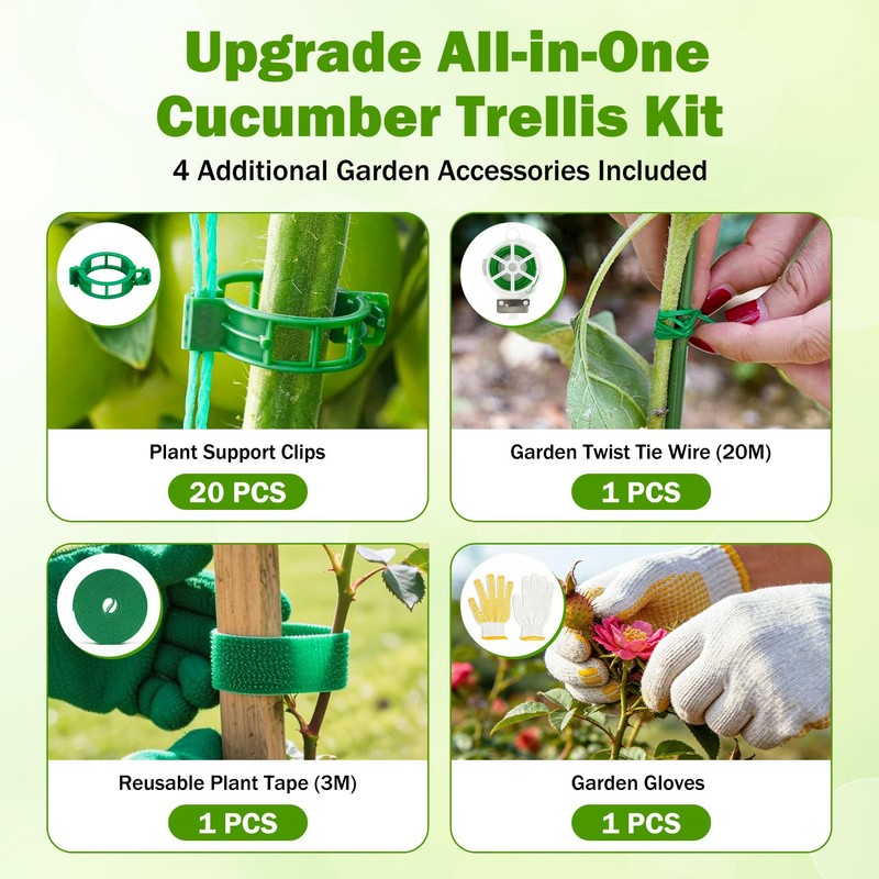 2 Pack 50" Tall A Frame Trellis for Climbing Plants