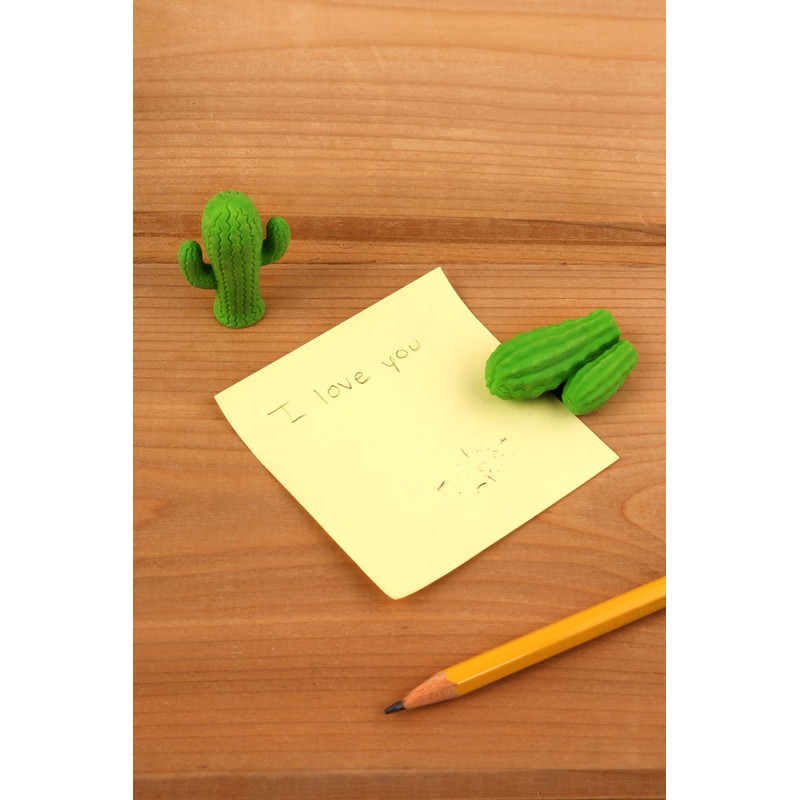 Kikkerland Cactus Erasers, Set of 2 (ER56)