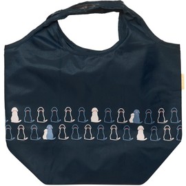 Hamamonyo Eco Tote Small Sitting Puppy Con, navy