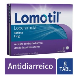 Lomotil Tabletas 2 Mg, 8 Tabletas