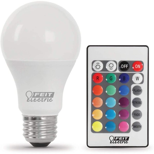 Feit Electric LED Remote Control Changing Party Bulb A19/HP/PARTY/LEDG2, A19, RGBW Multi-Color