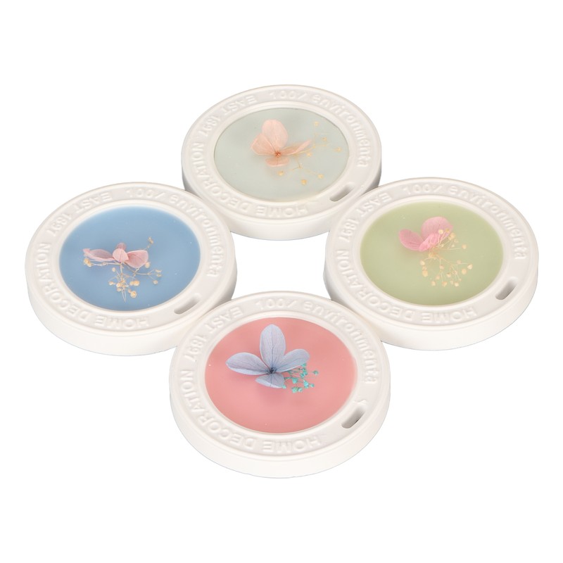 4 Pieces Aromatherapy Wax Tablets Long Lasting Dry Flower Scented