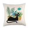 Cat Botanical Theme Midcentury Atomic Age Modern Mid Century Throw
