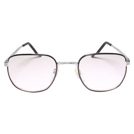 Square Silver Frame Old School True Vintage 80s 90s Reader 1.25 Reading Glasses