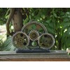 Rmdusk Industrial Steampunk Gear Train Figurine, Cog Wheel Statue, Resin