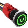 APIELE 19mm Latching Push Button Switch 3/4" 12V DC Black