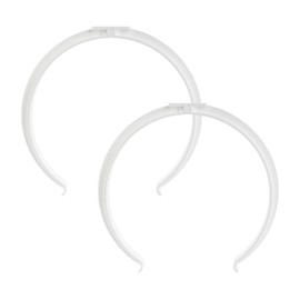 Vent Systems Pack of 2 Diameter 150mm Plastic Wall Mount for Round Ventilation Ducts - Pre-Drilled Holes - Round Ventilation Duct Bracket - Heating, Cooling, Air Conditioning