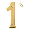 eSplanade 4" Brass House Hotel Door Number Plaque Sticky Numeric