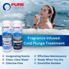 Pure Plunge Cold Water Care | Oxidizer & Enzyme Cleaner Pack | 2-Step Treatment for Ice Plunge Tubs & Ice Baths | Fragrance-Free, Clear, Fresh Water | 1 lb Each (Set of 2)