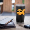 Pixelated Goldfish Cracker With Thug Pixel Sunglasses Stainless Steel Insulated