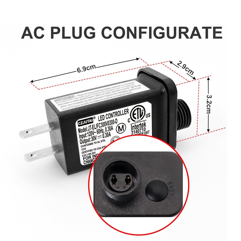 CZJUTAI JT-EL/FC300V0300 Premium 30V 0.3A 9W 8 Modes LED Power