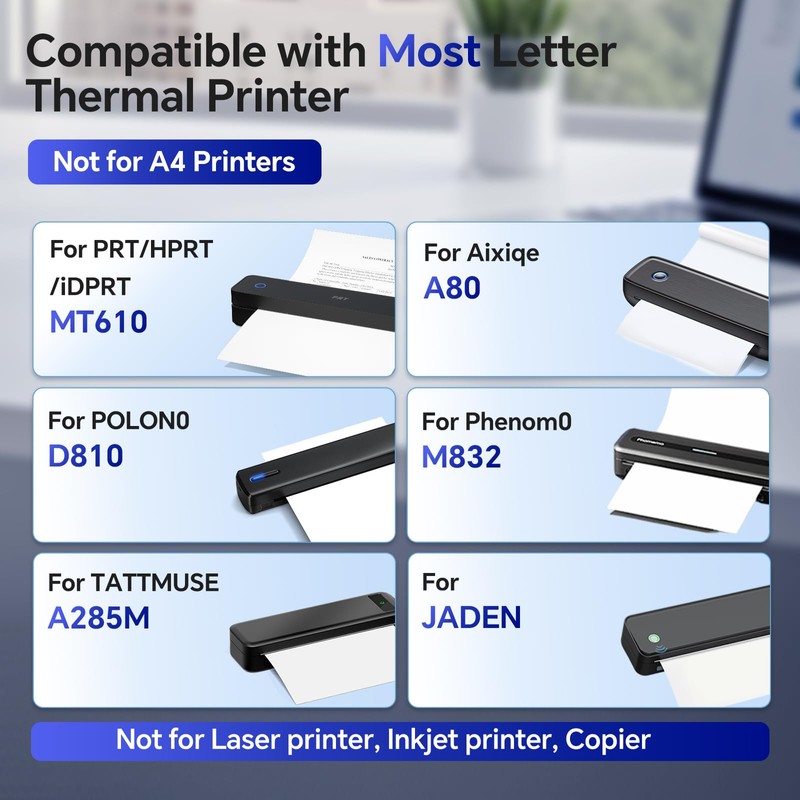 iDPRT MT610 Thermal Printer Paper 8.5 x 11 for MT610