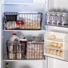16inch Freezer Wire Storage Organizer Baskets, Household Refrigerator Bins with