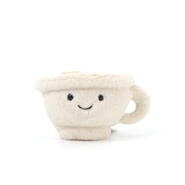 RECUR Plush Cappuccino Coffee Cup Stuffed Animals,Soft Food Plush,Cute Plushie 8 Inches,Adorable Gift for All Ages