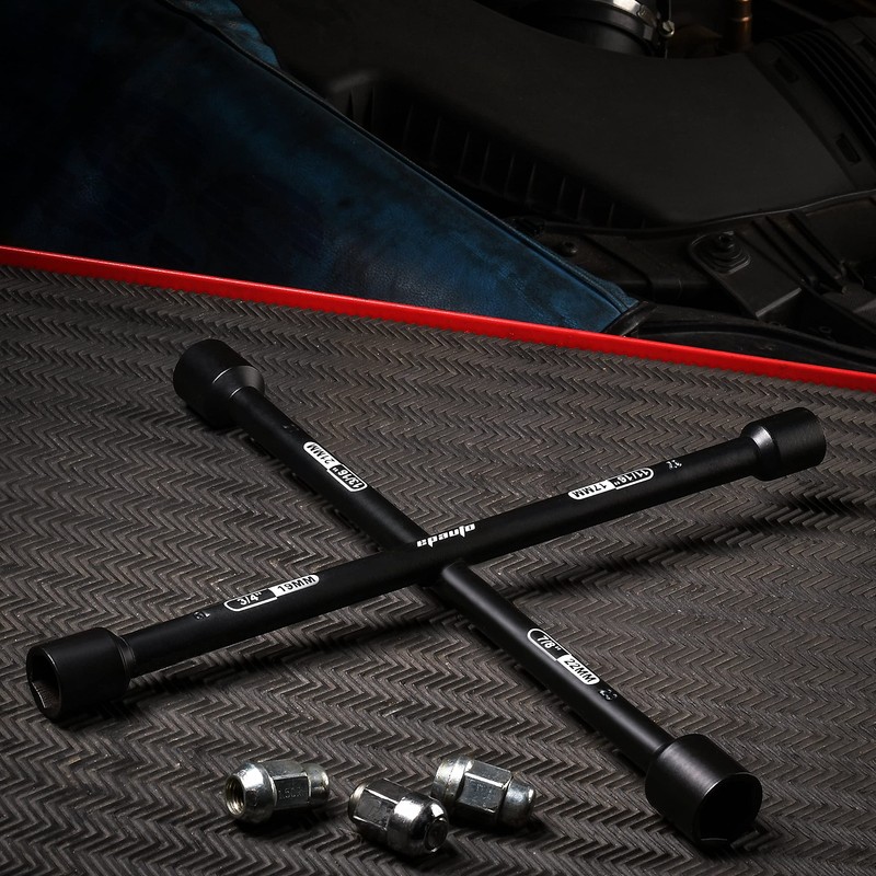 EPAuto 14" Heavy Duty Universal Lug Wrench, 4-Way Cross Wrench,