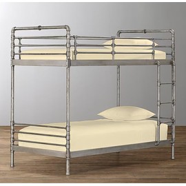 Pack of 2 Percale Bunk Bed Fitted Sheet 2ft 6" (76cmx190cm) Bunk Bed Size Super Soft Luxury Non Iron Easy Care Fitted Bedding Sheet 25CM Deep Pockets Bed Sheet (2, Cream)