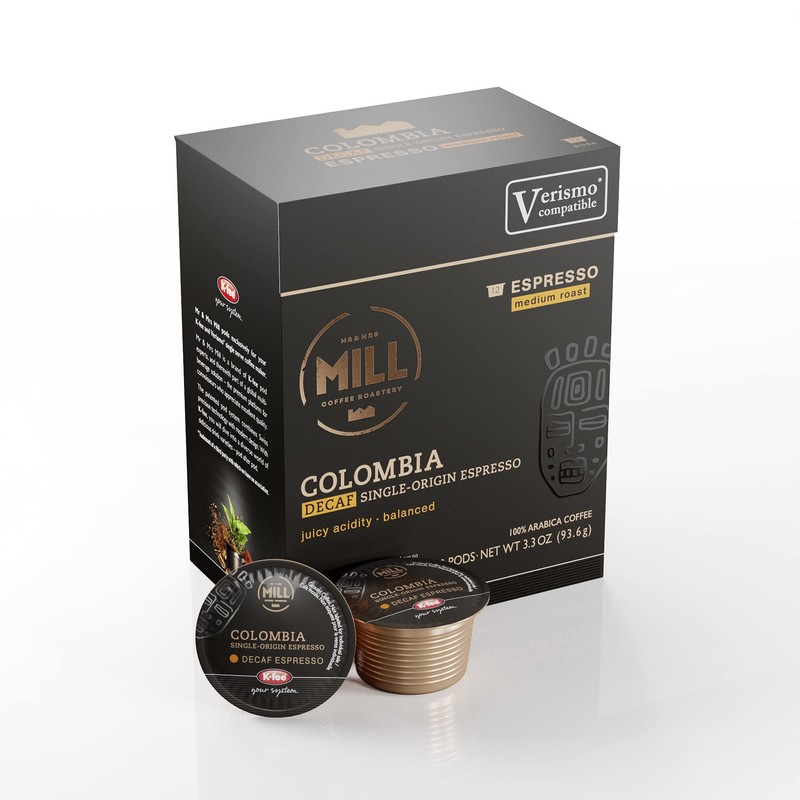 Mill Coffee Colombia Decaf Espresso K-fee® & Verismo* Compatible |