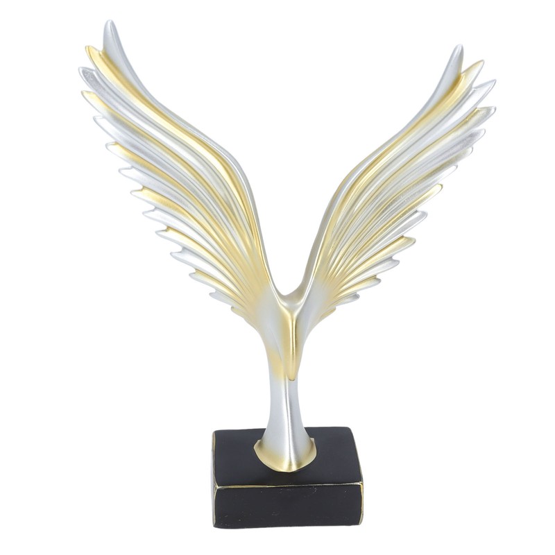 Eagle Abstract Figurine Decorative Resin Geometric Surface Animal Wing Sculpture