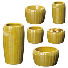 Simple Buddhist Altar, 6-piece Set, Can be Used with Buddhist Altar Accessories, Mino Ware, Modern Butsugu Orin, Etc. Can be Used as a Set, Flower Lantern, Tea Water Heater, Incense Burner, Incense