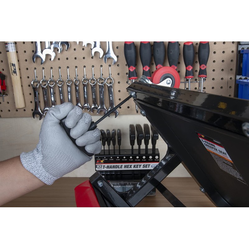 Performance Tool W80276 10-Piece Star T-Handle Allen Wrench Set, Long