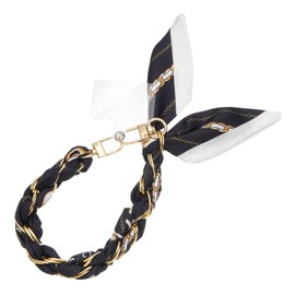 ZOOEASS Phone Wrist Lanyard Gold Metal Scarf Phone Charm Strap with Tether Tab Women Phone Chain Accessories for Handbags(Style 2)