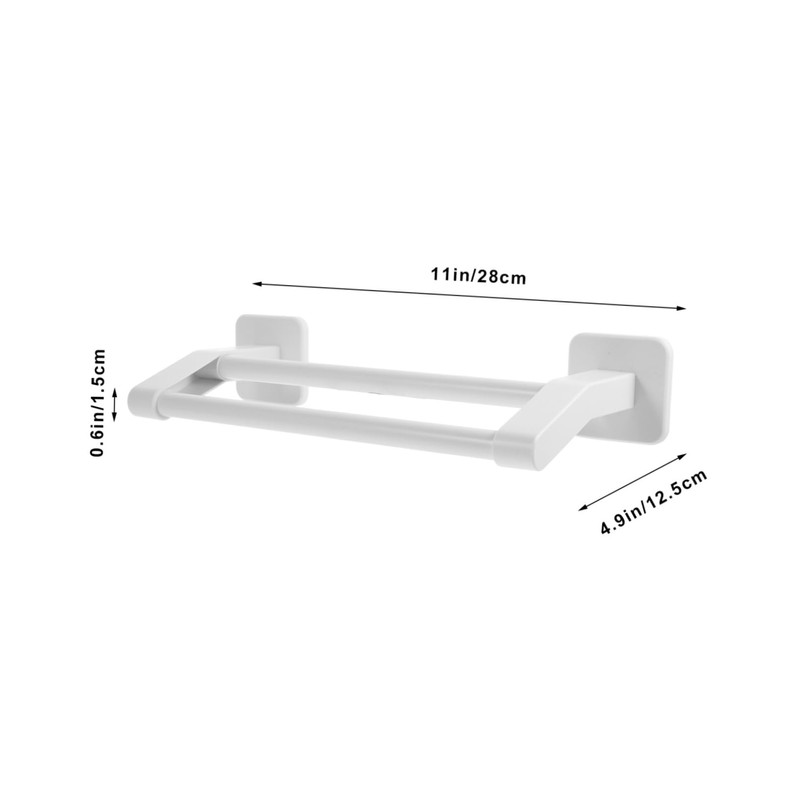 KONTONTY Wall Mounted No Drill Towel Rack Double Towel Bar