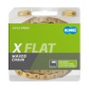 KMC Bicycle Chain, Flat Top, TiN Gold, 126 Links, Waxed,
