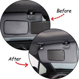 CHEAYAR - Kit de decoración de espejo de coche 3D suave de fibra de carbono real compatible con Subaru WRX 2022 2023 accesorios de decoración de interiores (negro)