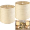 GO&SO Set of 2 Cylinder Drum Lamp Shades Farmhouse Lampshades,