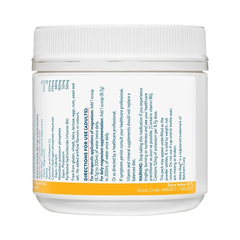 Ethical Nutrients Mega Magnesium Powder Citrus 200g