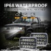 locknight Pair 5x7 7x6 LED Headlights Hi-Lo For Toyota Pickup