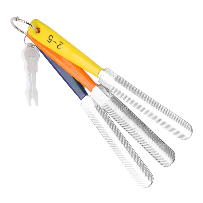 3pcs Nut File Tapered Cutting Edge Comfortable Handle Double Sided