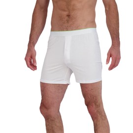 UnderGents Men's Ultra-Soft Boxer Short. Freedom & Cooling Comfort Underneath (White size: Large)
