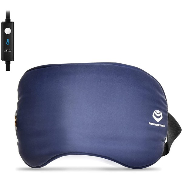 GRAPHENE TIMES Warming Eye Mask, Heated Eye Mask with Far Infrared Physiotherapy, 3 Temperature Control for Blepharitis, Itchy Eye and Dry Eyes