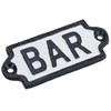 Bar Cast Iron Sign Plaque Door Wall House Gate Post