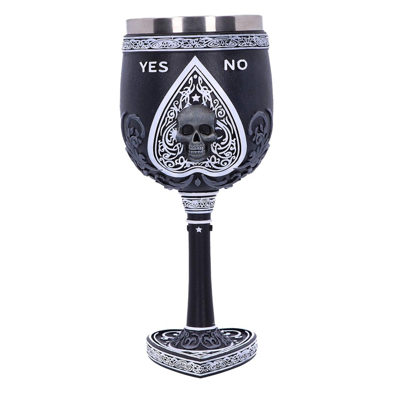 Nemesis Now B5141R0 Black and White Spirit Board Goblet Glass,